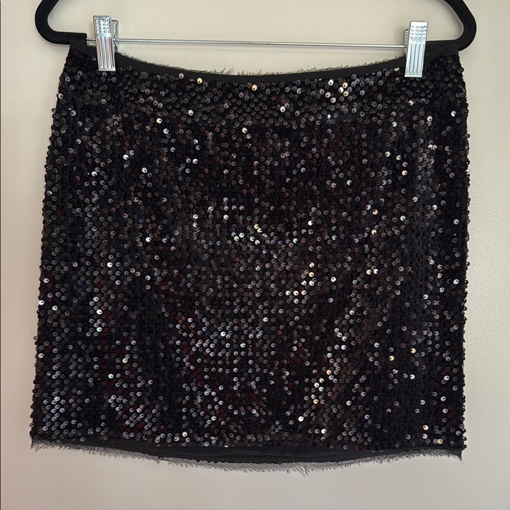 Zadig & Voltaire Black Mini Pencil Skirt with Sequin for Cocktail